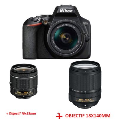 Appareil Photo NIKON D3500 + Objectif 18X55mm + Objectif 18-140mm