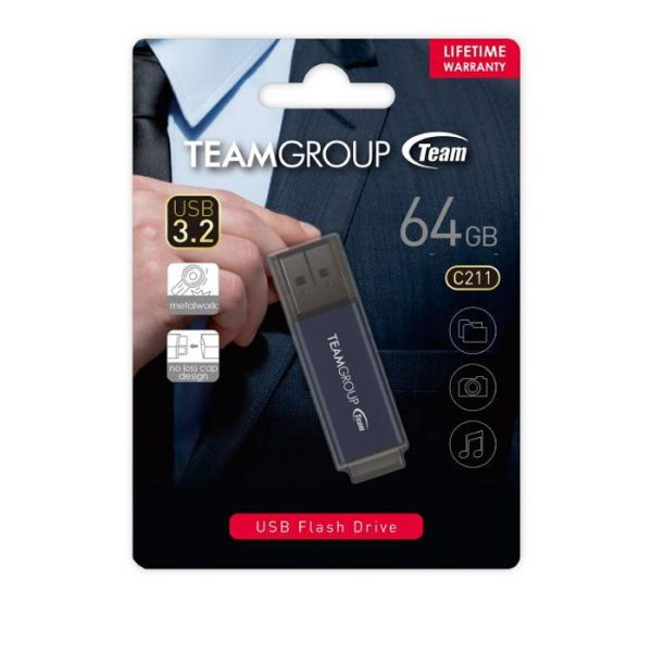 CLÉ USB TEAM GROUP C183 64GO USB 2.0 – Blue Metal