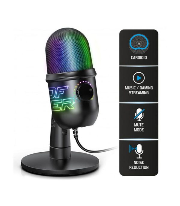 Microphone Filaire SPIRIT OF GAMER EKO-400 CLARDIOD RGB