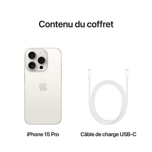 iPhone 15 Pro 256Go blanc Tunisie