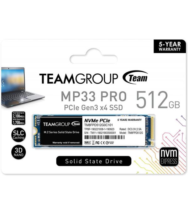 disque dur interne SSD Team Group M.2 512GO MP33