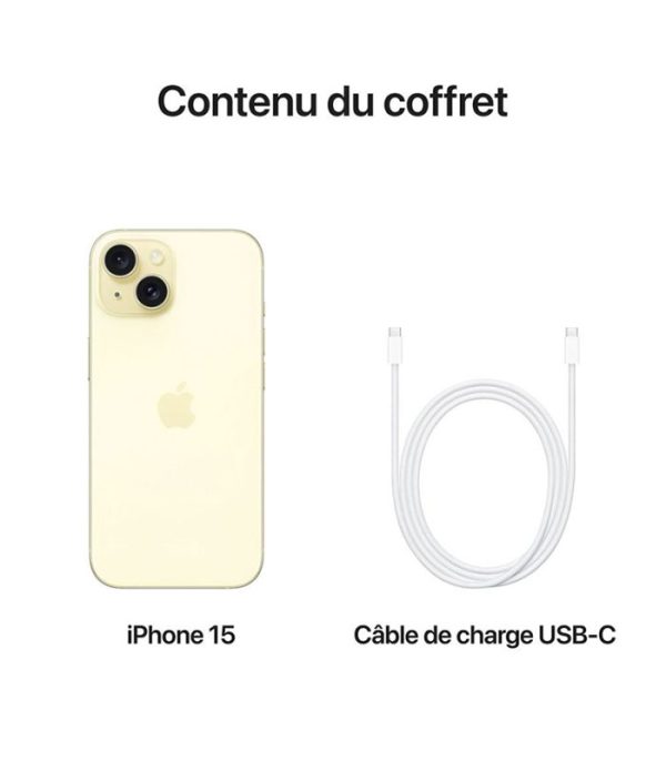 iPhone 15 jaune 128go prix tunisie