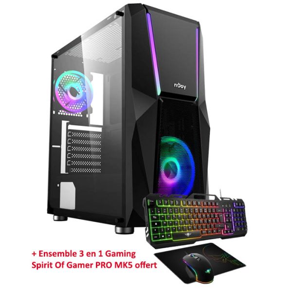 PC de bureau gamer JMB / boîtier NJOY Fort PC Case